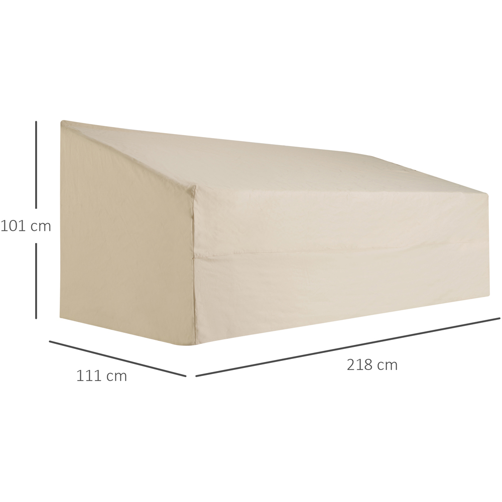 Outsunny Beige 3 Seater Garden Furniture Cover 218 x 111 x 63cm Image 7