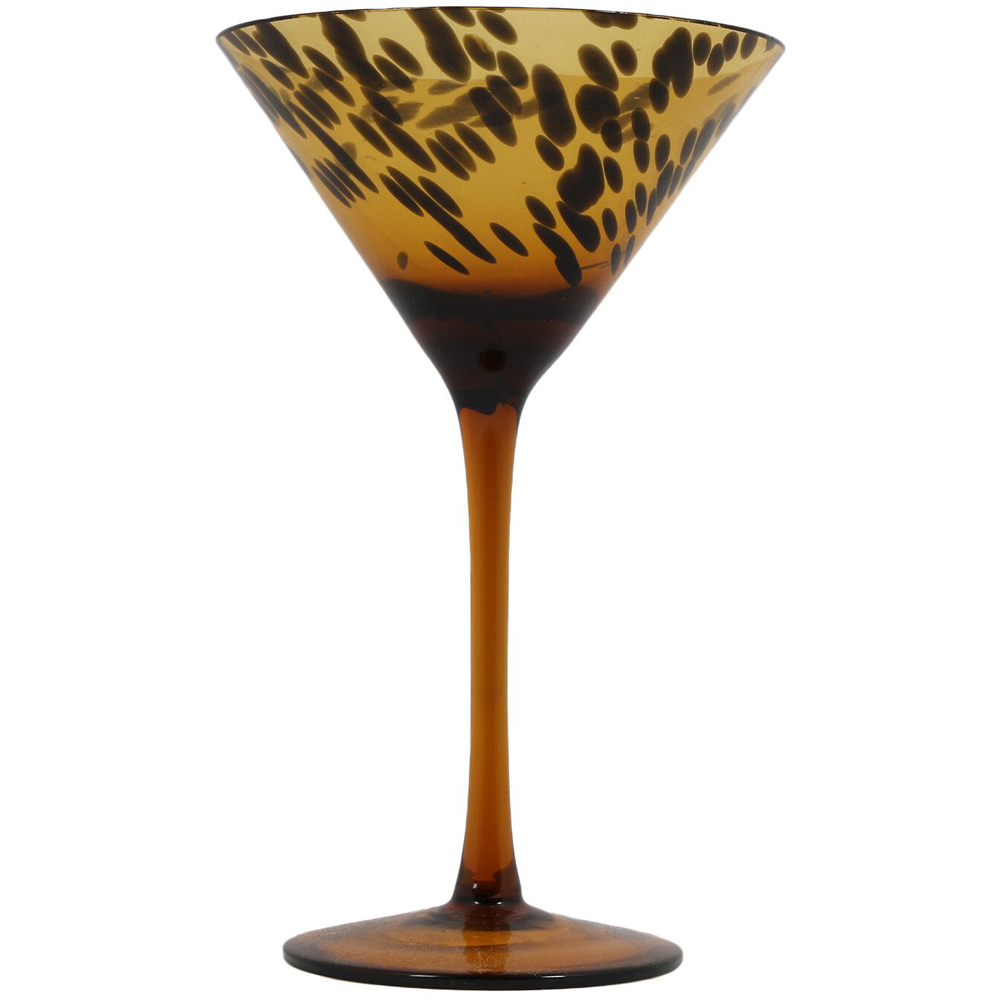 Tortoiseshell Martini Glass - Brown Image
