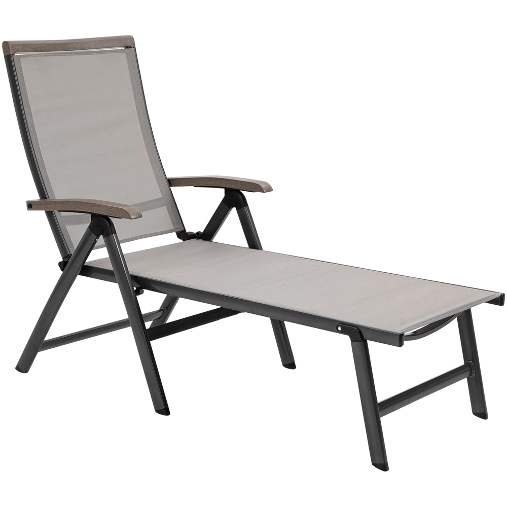 Outsunny Brown Chaise Adjustable Sun Lounger Image 2