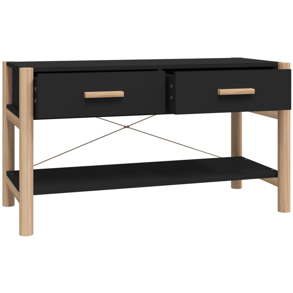 vidaXL 2 Drawer Black TV Cabinet Image 5