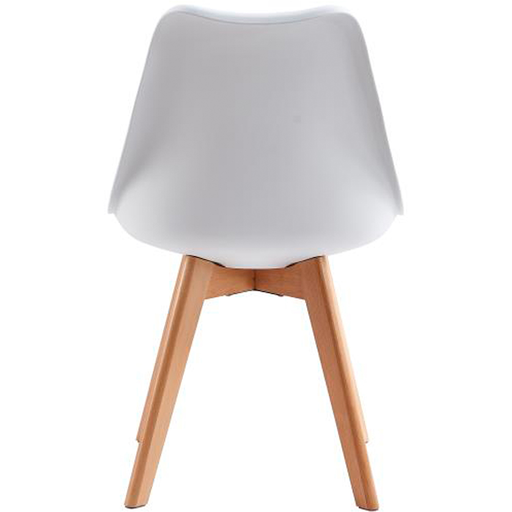 Eva White Padded Single Dining Chair Image 5