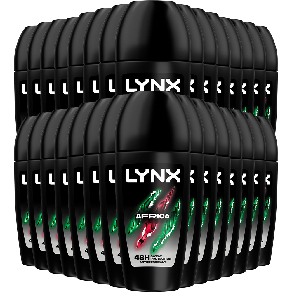 Lynx Africa 48 Hours Anti Sweat Protection Anti-Perspirant Roll On 50ml 30 Pack Image 1