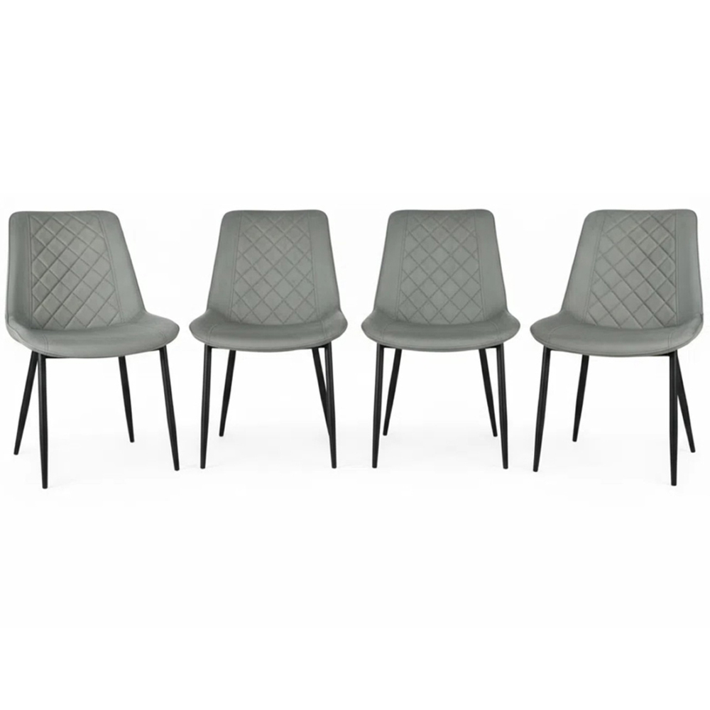 Indoor Living Miami Amelia 4 Seater Dining Set Grey Image 2