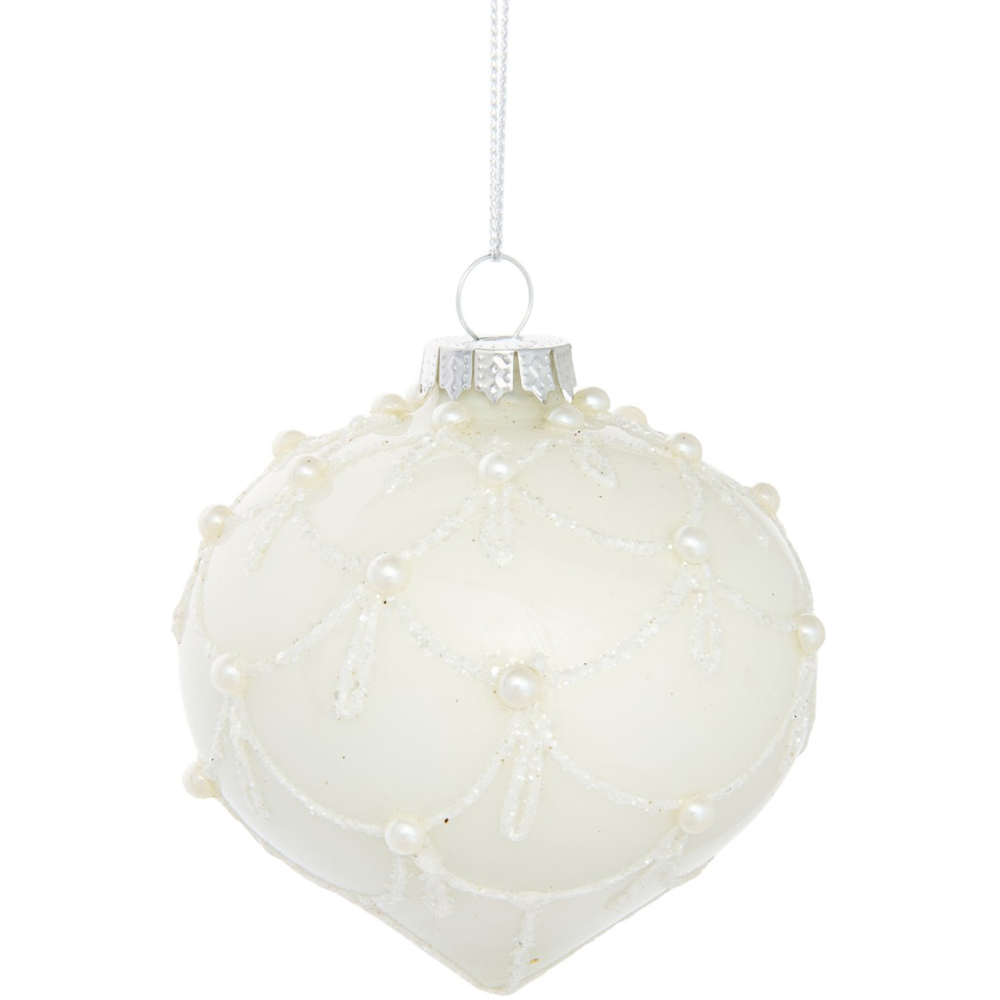 Pearl Embellished Onion Bauble Image 4