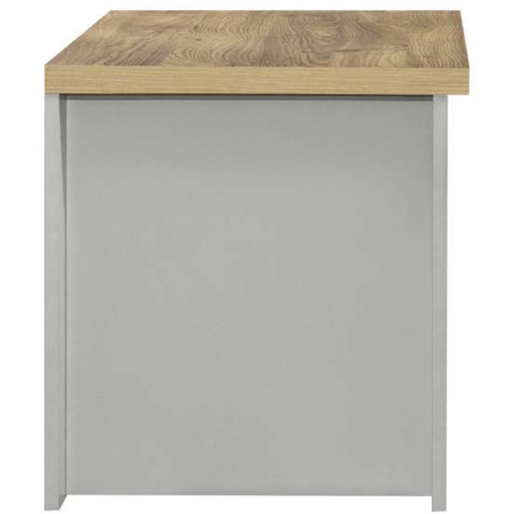 Highgate Single Drawer Grey and Oak Lamp Table Image 3