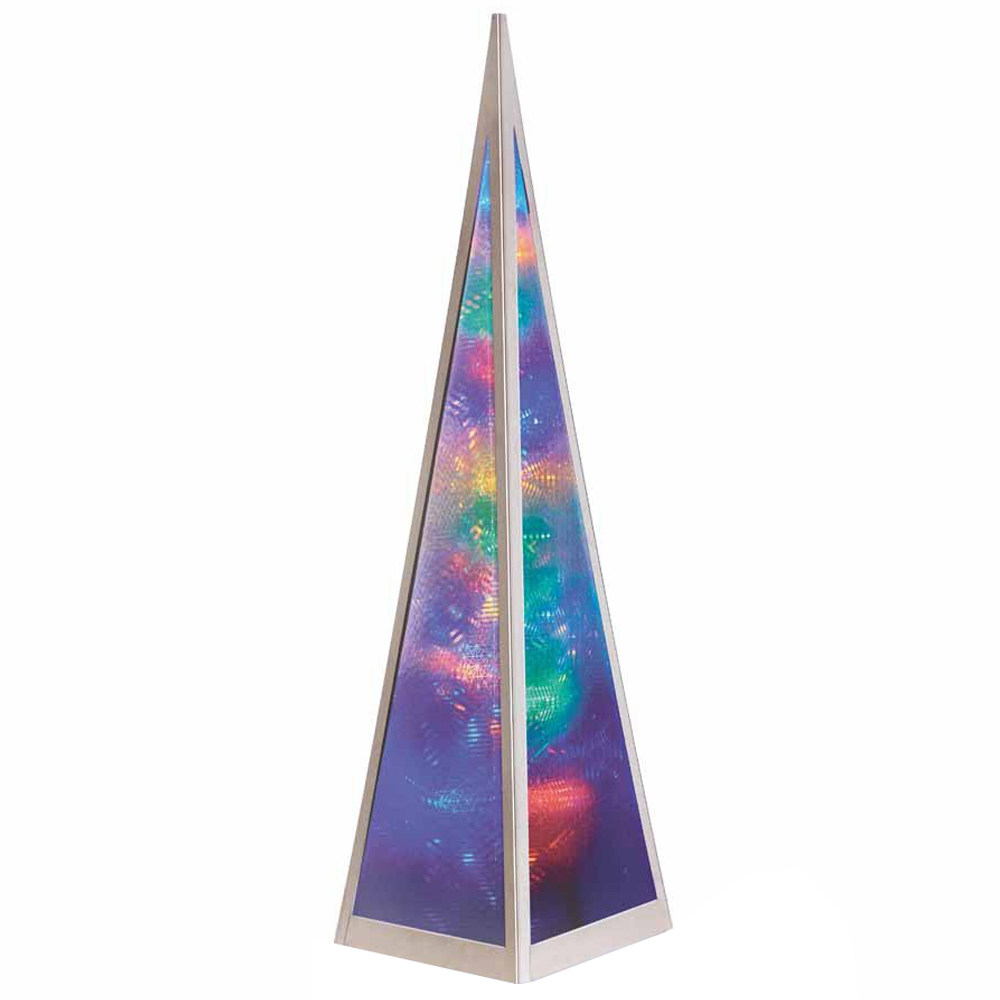 Premier 60cm Holographic Multicoloured LED Pyramid Light Image 2