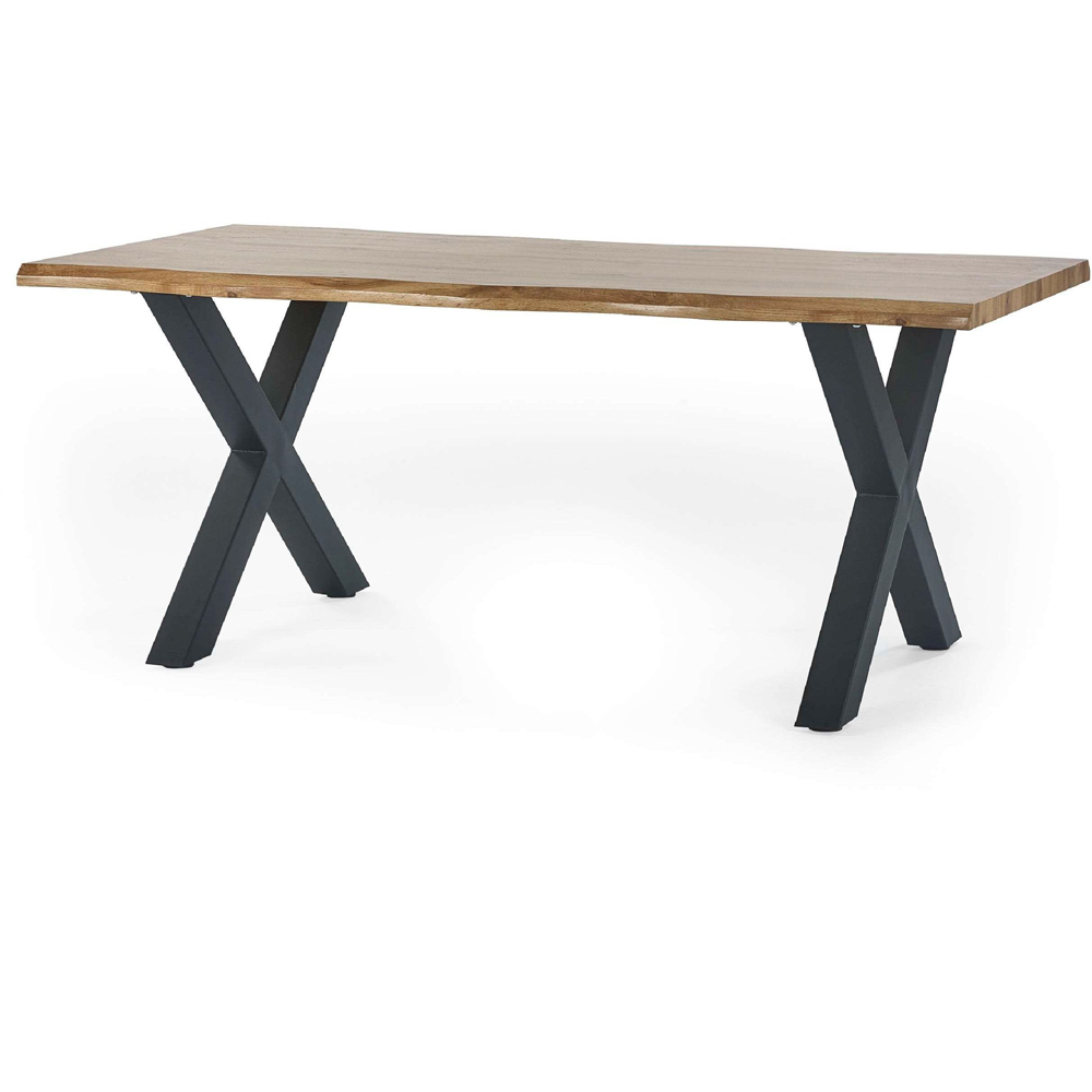 Julian Bowen Harvey 4 Seater Oak Effect Waved Edge Dining Table Image 2