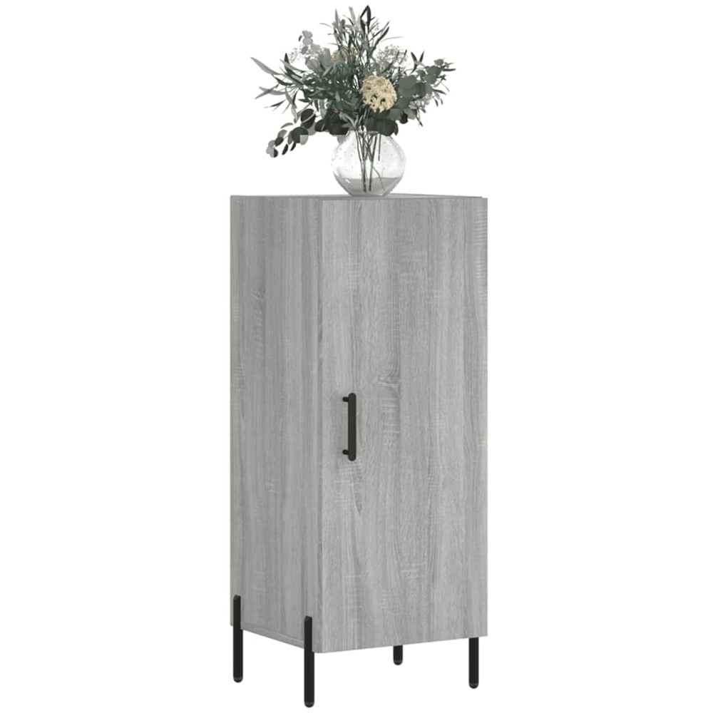 vidaXL Single Door Grey Sonoma Wooden Sideboard Image 3