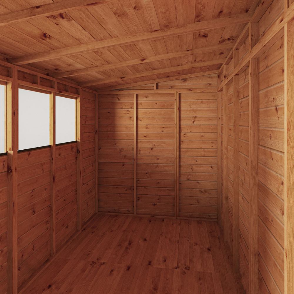 Mercia Woodsman 10 x 6ft Shiplap Glass Pent Shed Image 6