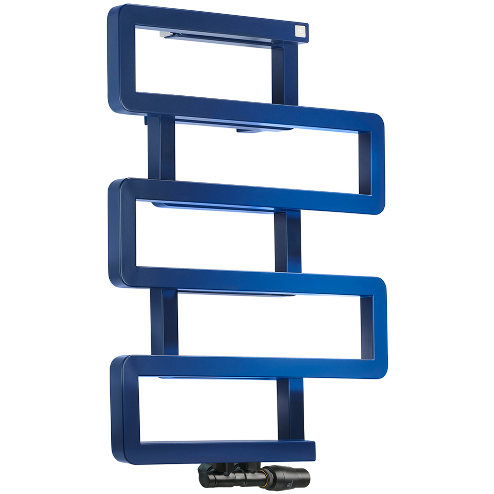 Terma Bookie Denim Blue Heated Towel Rail 655 x 500mm Image 1