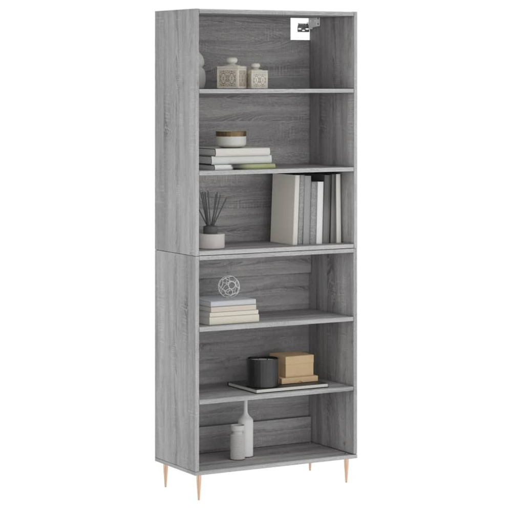 vidaXL 6 Shelf Grey Sonoma Highboard Image 3