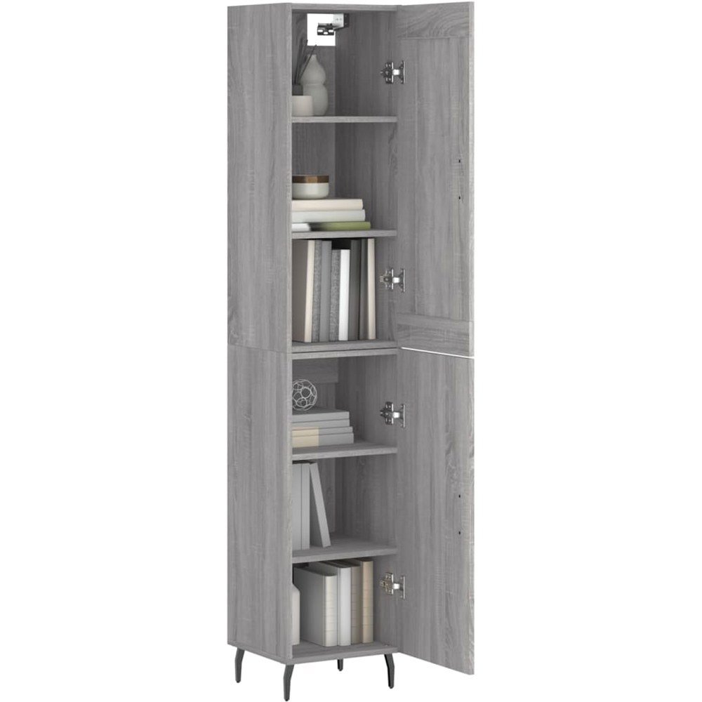 vidaXL 2 Door Grey Sonoma Highboard Image 6