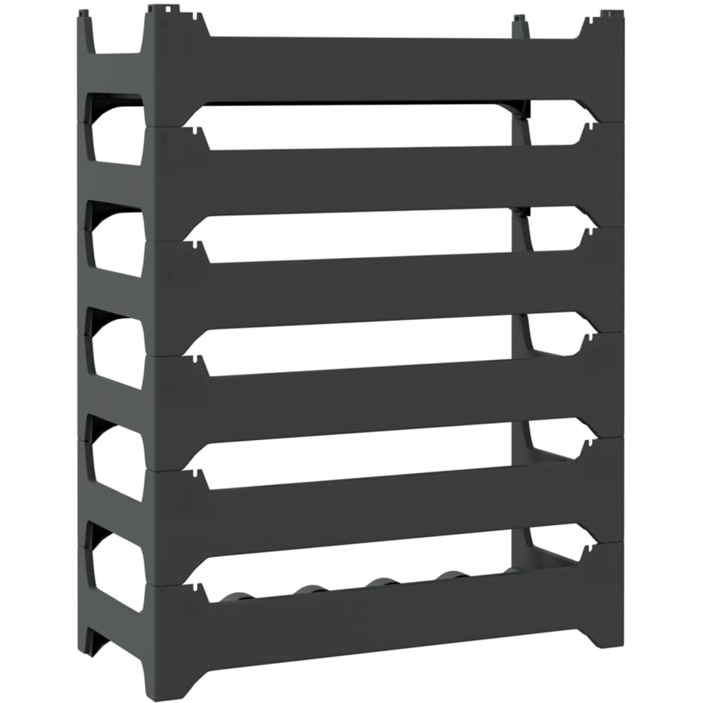vidaXL 36 Bottle Anthracite Stackable Wine Rack Image 3
