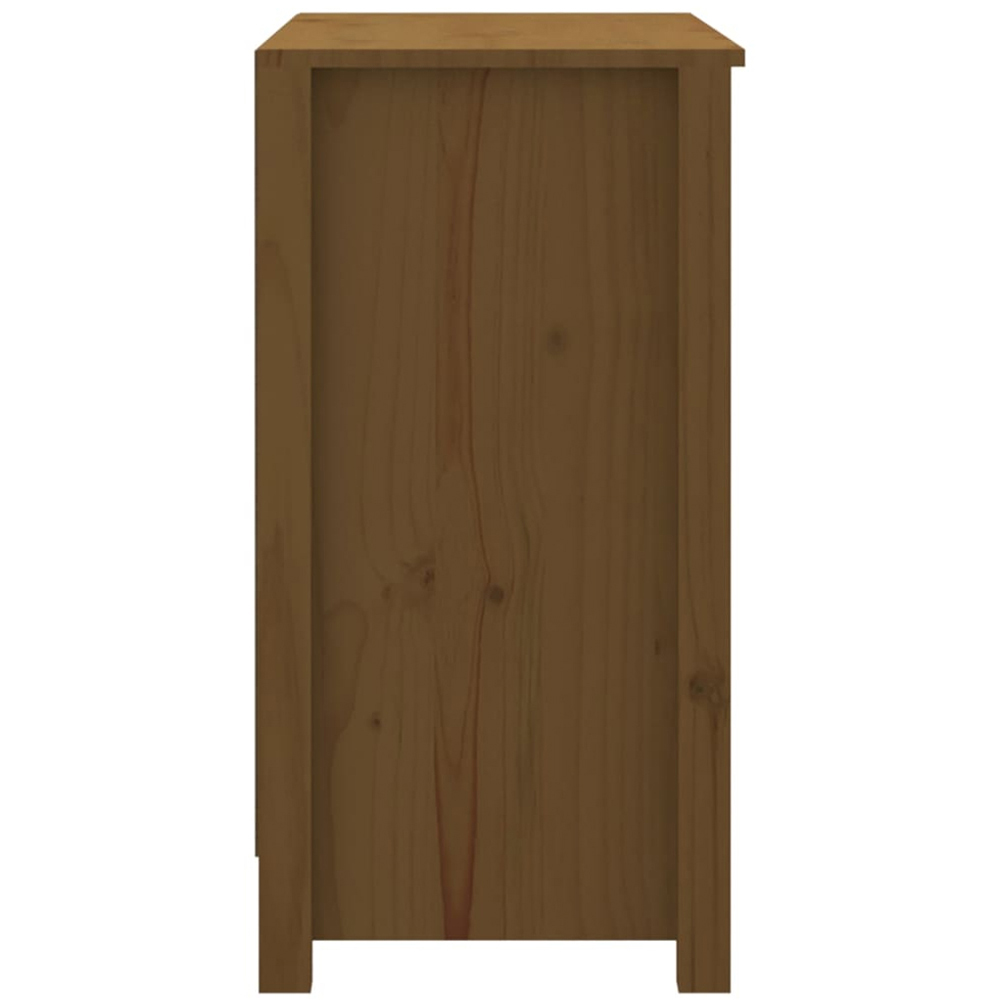 vidaXL 2 Shelf Honey Brown Solid Pine Wood Bookcase Image 5