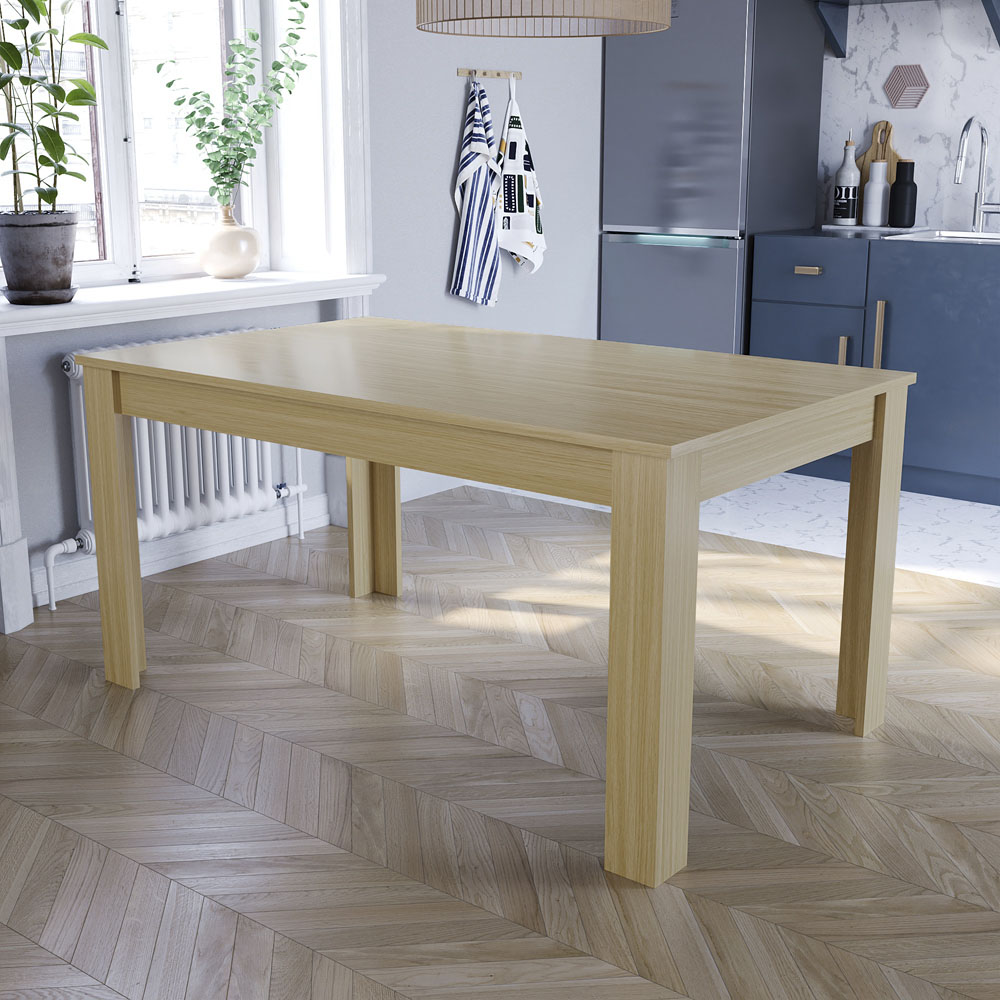 Vida Designs Medina 6 Seater Dining Table Oak Image 6