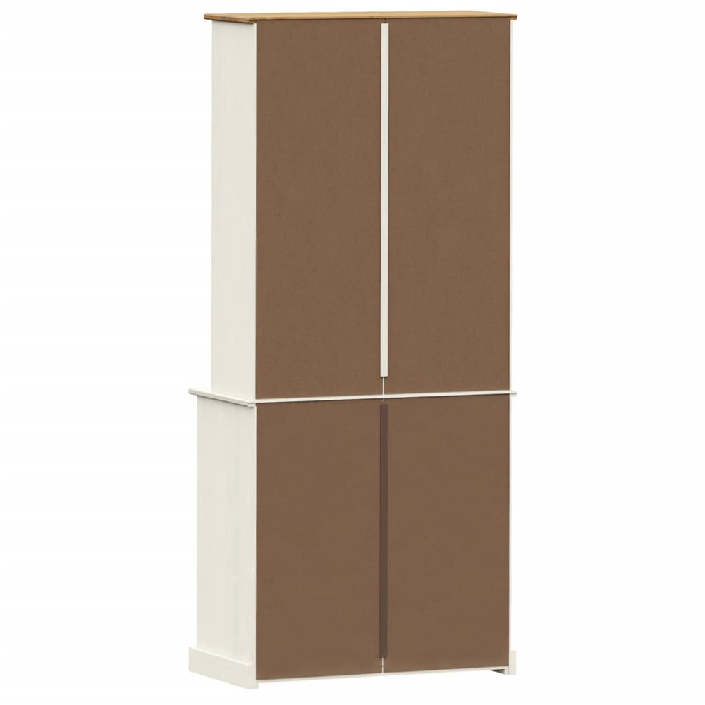 vidaXL Vigo 2 Glass Door 4 Drawer White Highboard Image 7