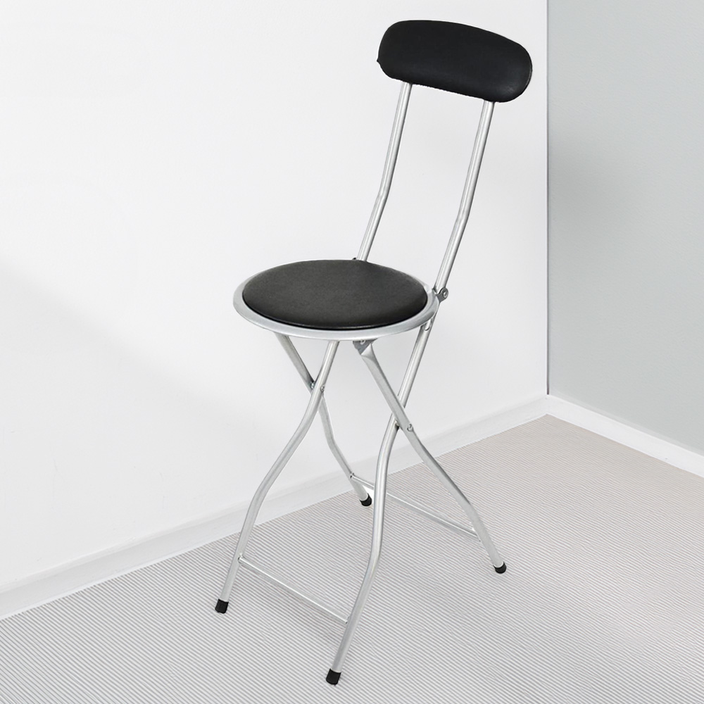 Gr8 Home Black Folding High Back Chair Image 1