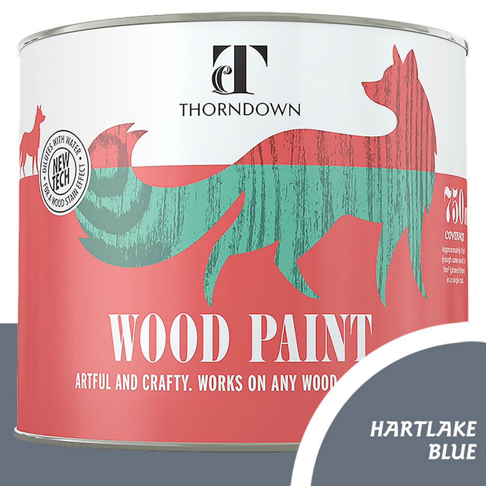 Thorndown Hartlake Blue Satin Wood Paint 750ml Image 3