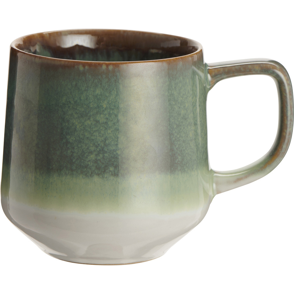 Wilko Green Chunky Reactive Glaze Mug Image 1