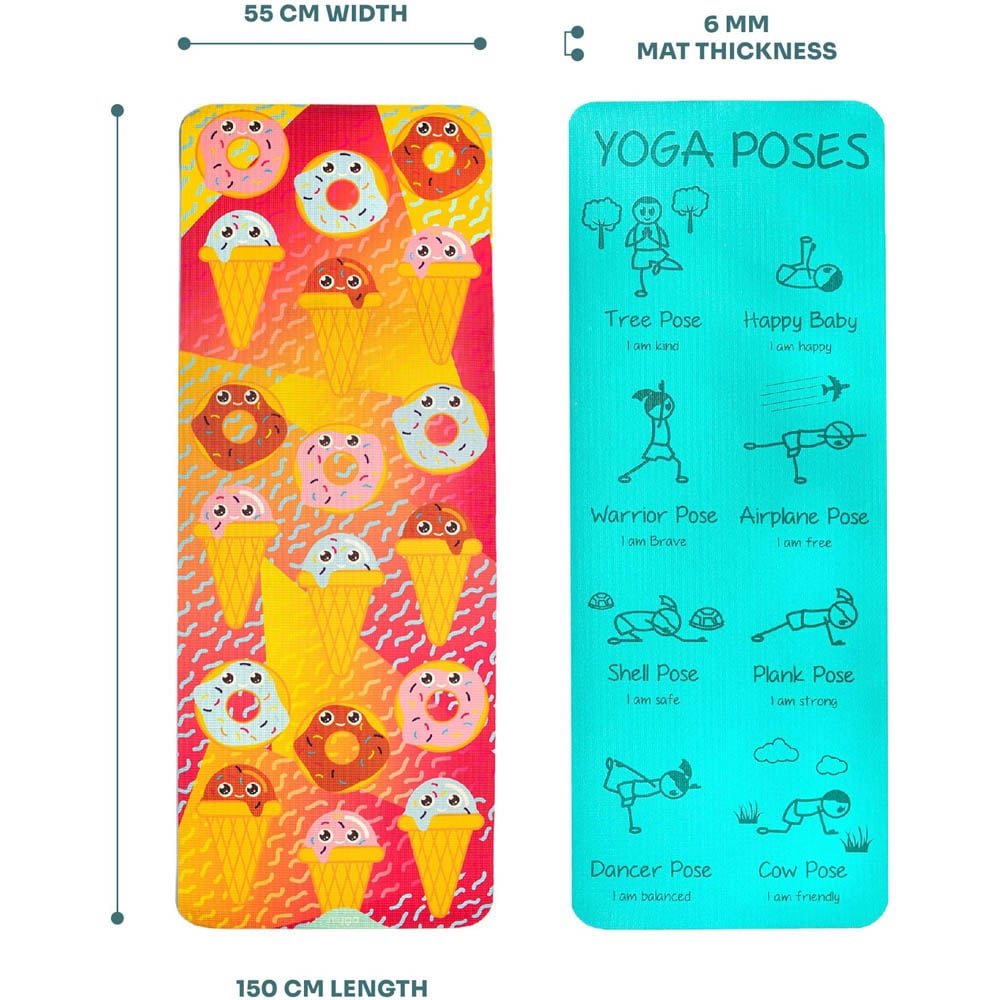 Myga Sweet Tooth Kids Printed Yoga Mat Image 4