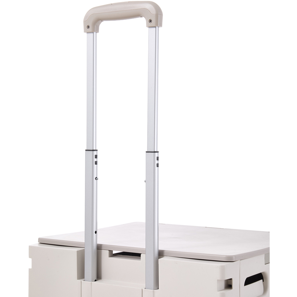 Living and Home Grey White Foldable Shopping Trolley 55L Image 5