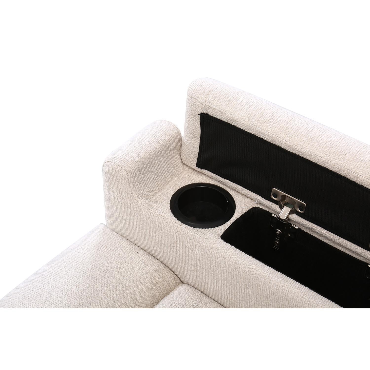 Heritage 3 Seater Ivory Manual Recliner Sofa Image 8