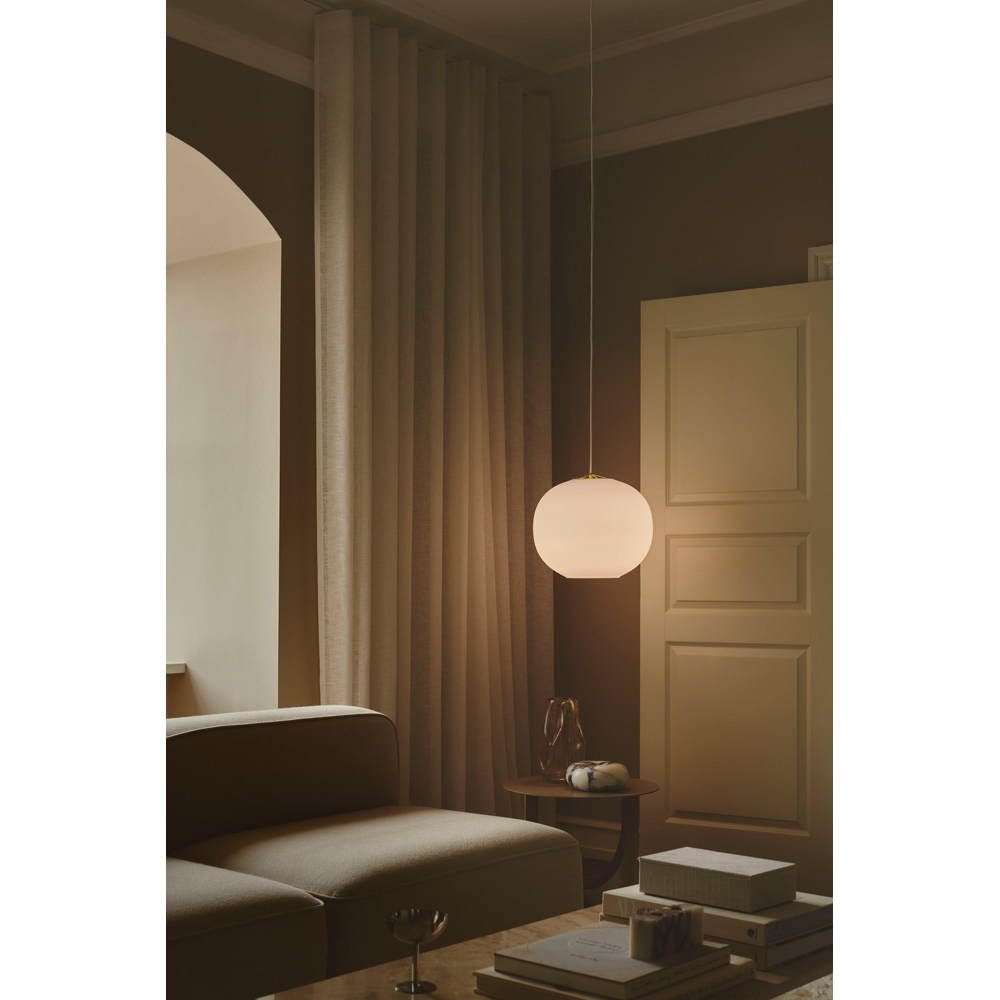 Nordlux Navone 40 E27 Opal White and Brass Pendant Light Image 2