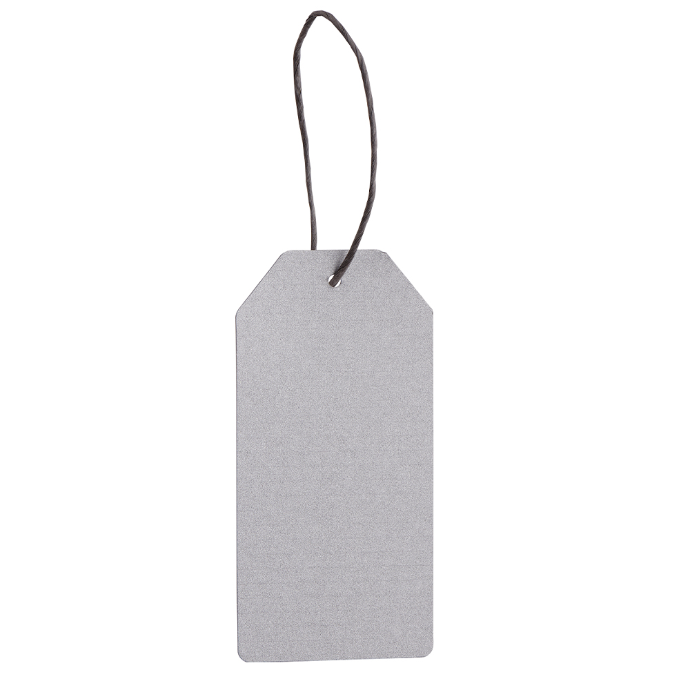 Wilko First Frost Ribbed Silver Tags 8 Pack Image 2