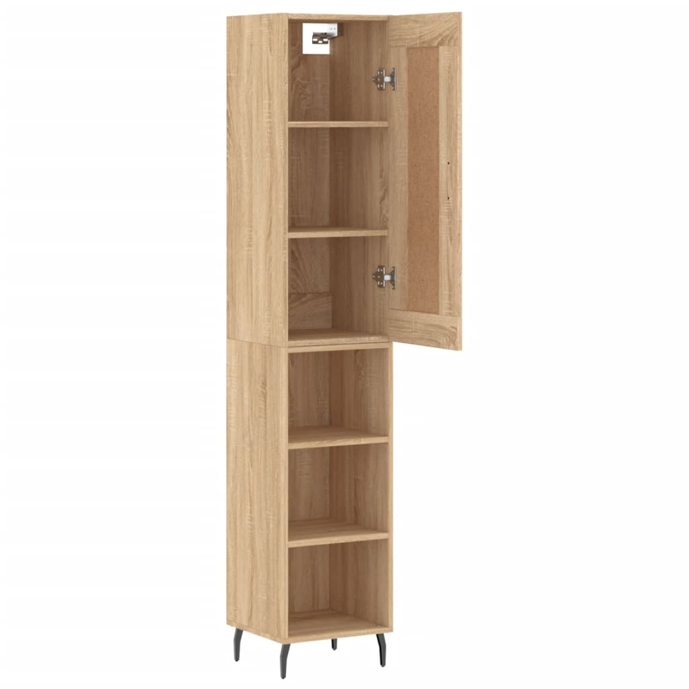 vidaXL Single Door 3 Shelf Sonoma Oak Highboard Image 4