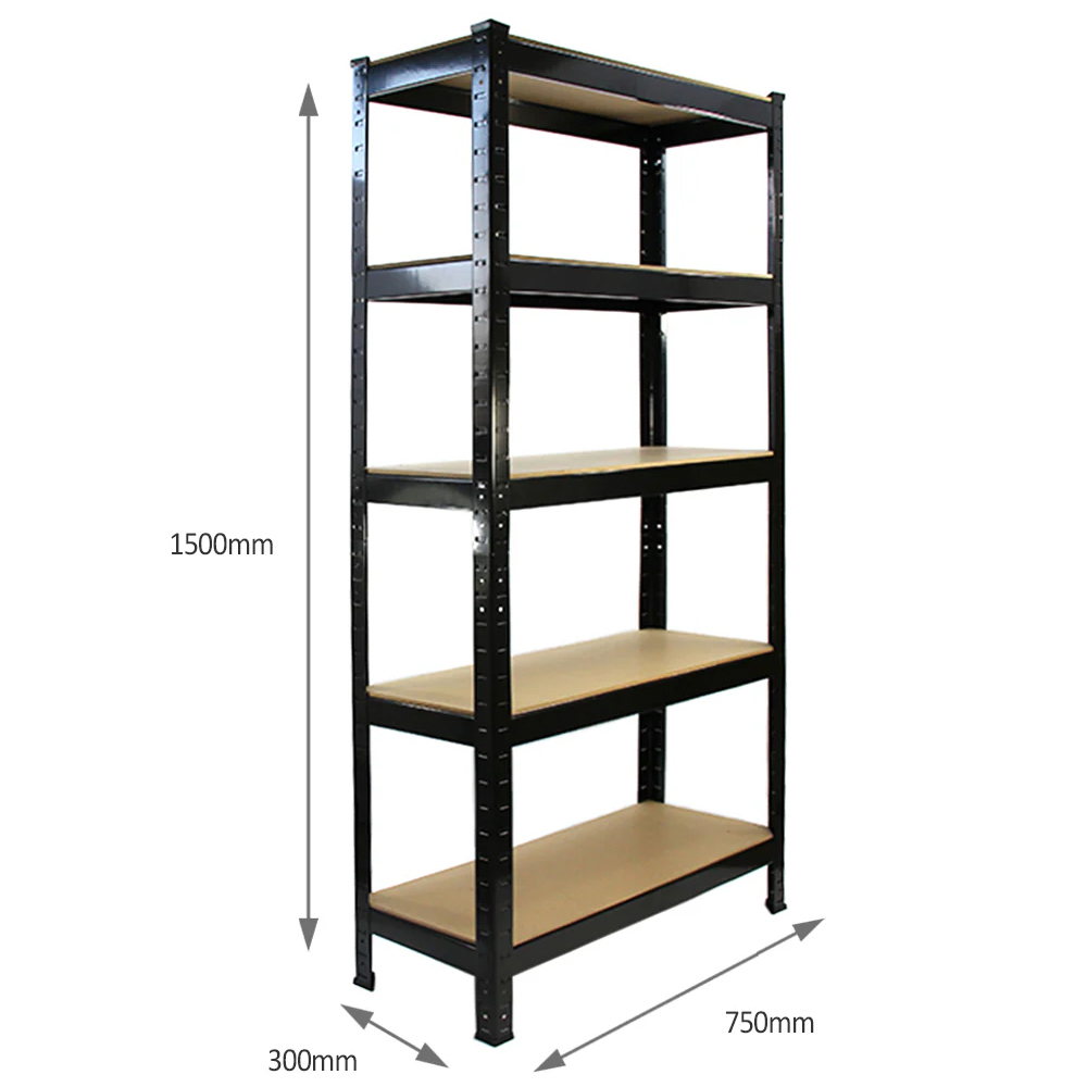 Monster Shop T-RAX Black Metal Racking Units 150 x 75 x 30cm 5 Pack Image 6