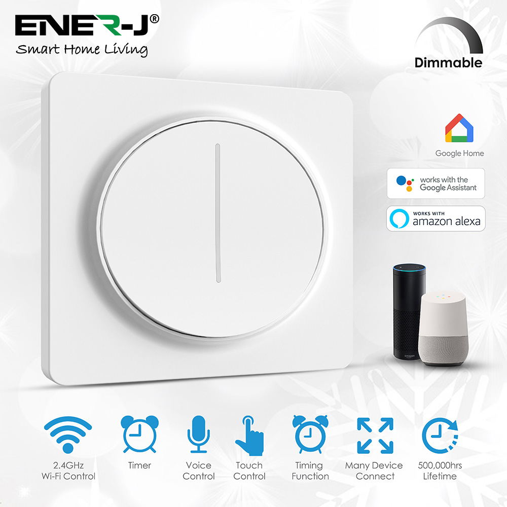Ener-J White 1G Smart Dimmable Touch Switch Image 7