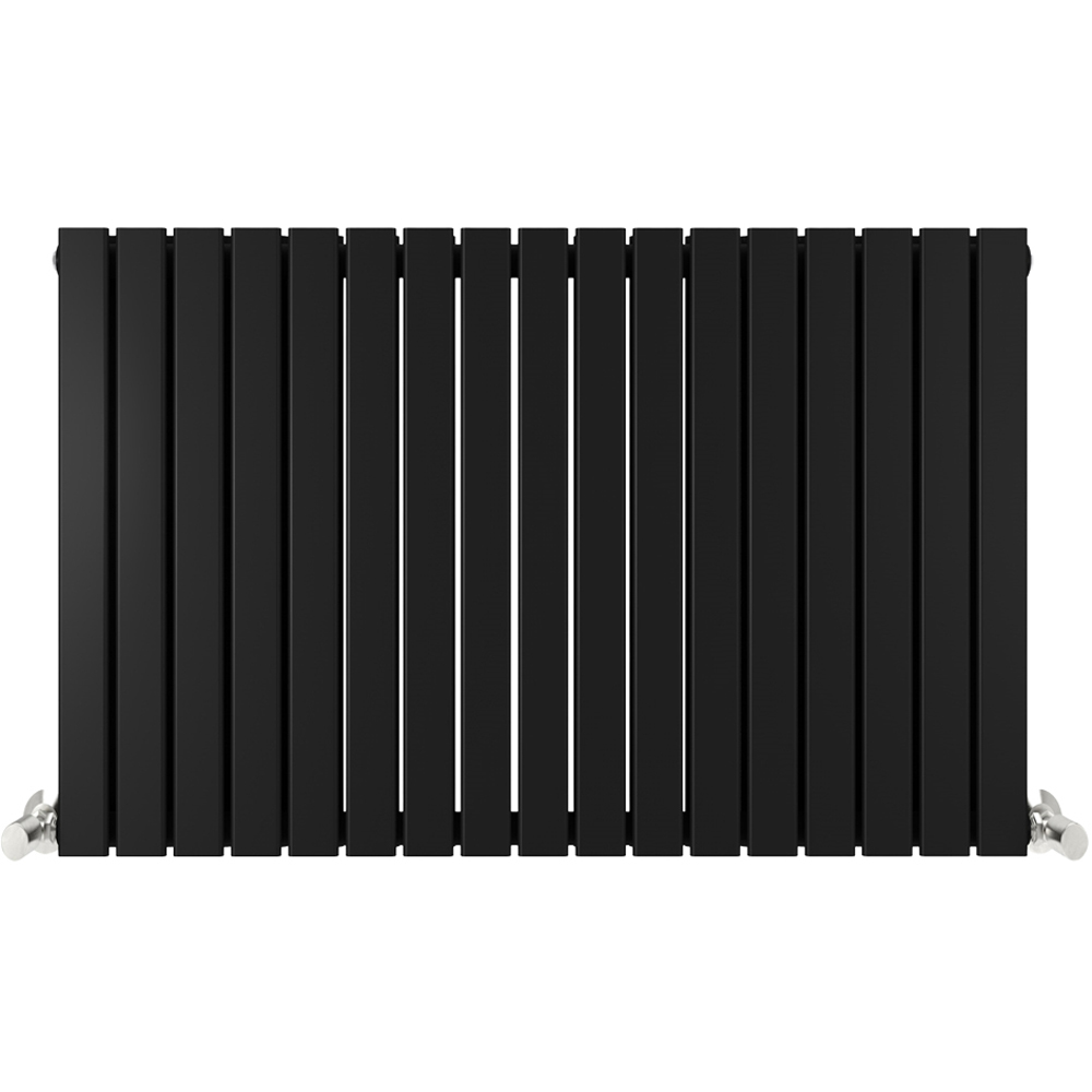 Black 7842 BTU Double Flat Panel Vertical Column Radiator 600 x 1156mm Image 3