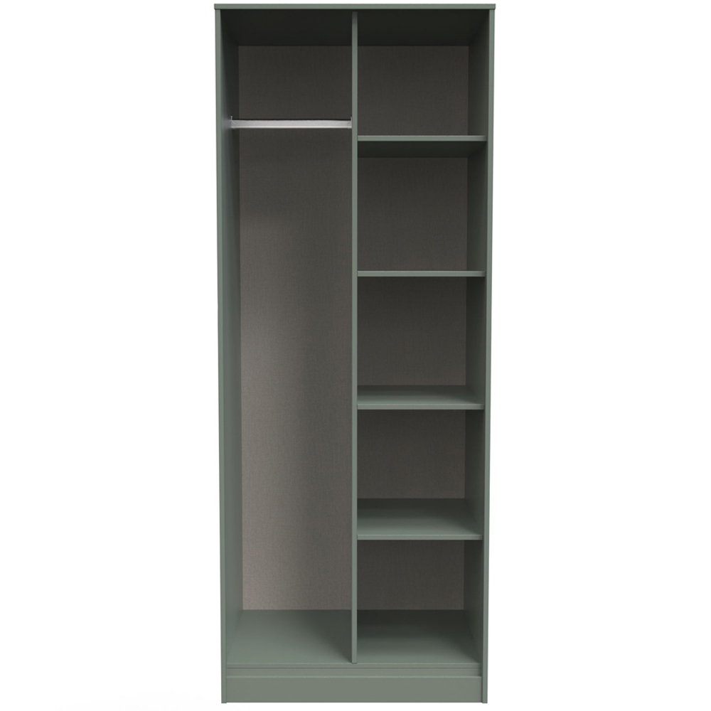 Crowndale 5 Shelf Reed Green Open Wardrobe Ready Assembled Image 3
