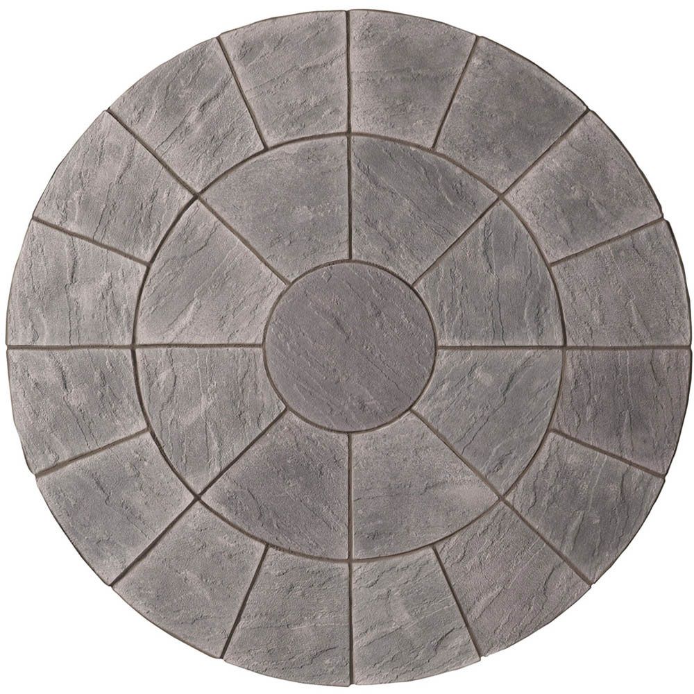 Stylish Stone Chantry Circle Paving Kit 2.4m Graphite Image 1