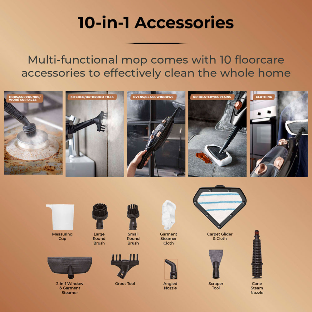 Tower RSM10 10-in-1 Steam Mop with Detergent Floor Head Image 5