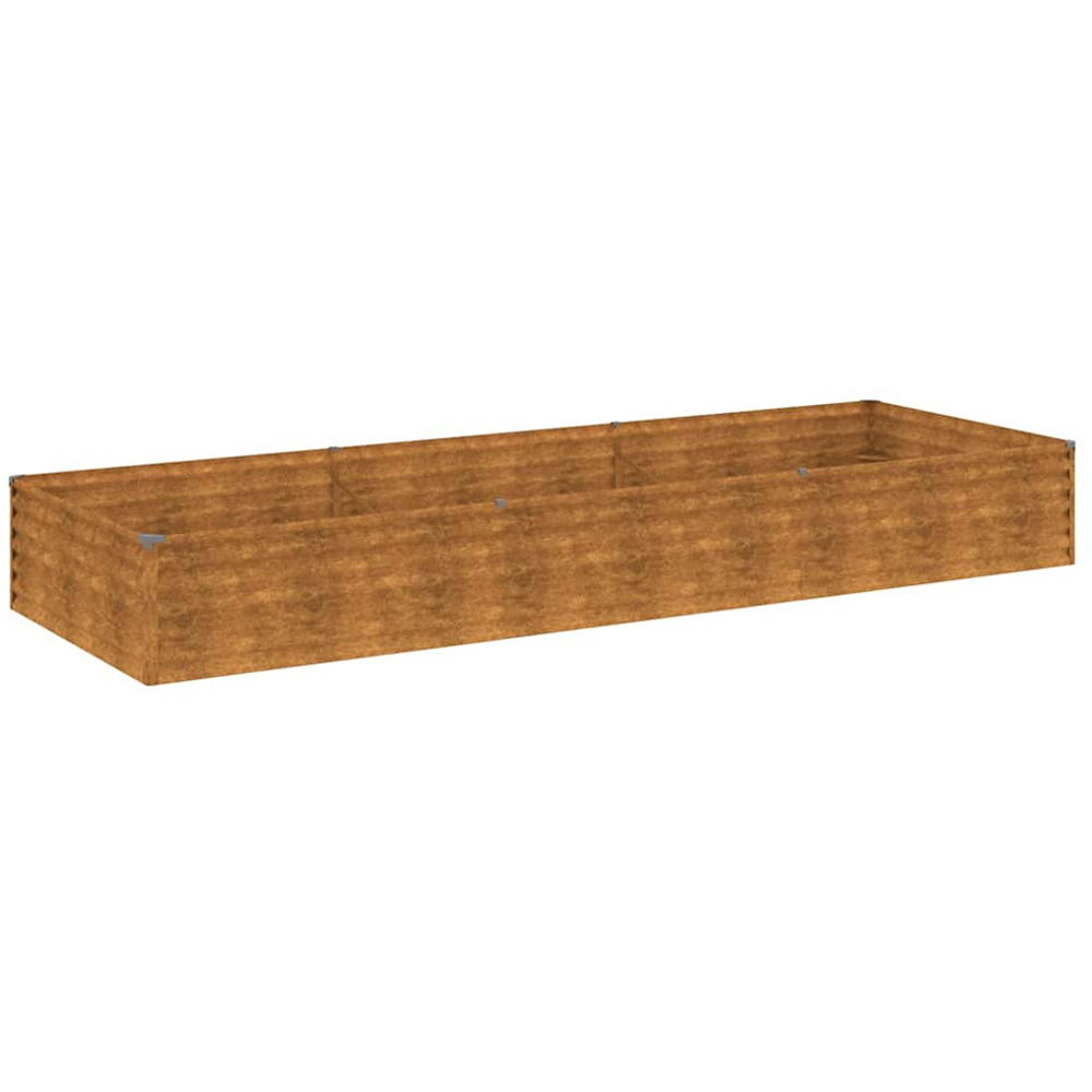 vidaXL Brown Corten Steel Raised Garden Bed 36 x 291 x 100cm Image 1