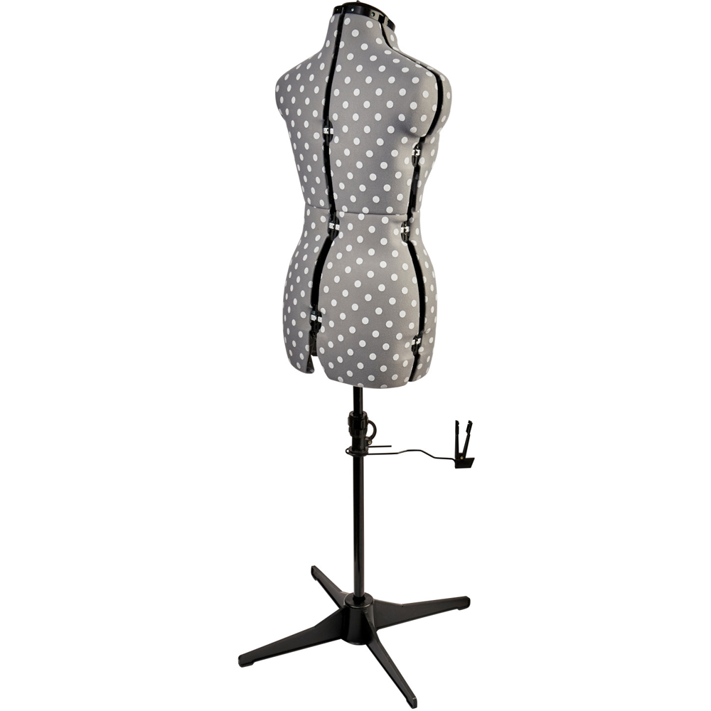 Sewing Online 5916A Grey Polka Adjustable 8-Part Dressmakers Dummy with Hem Marker Small Image 3