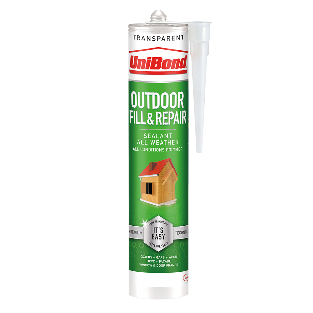 UniBond Outdoor Fill and Repair Sealant Transparent Cartridge 291g Image 1