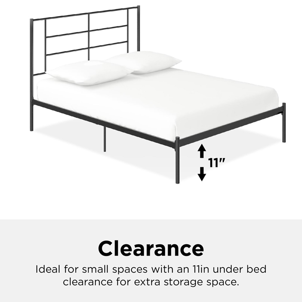 Dorel Jensen King Size Black Metal Bed Frame Image 7