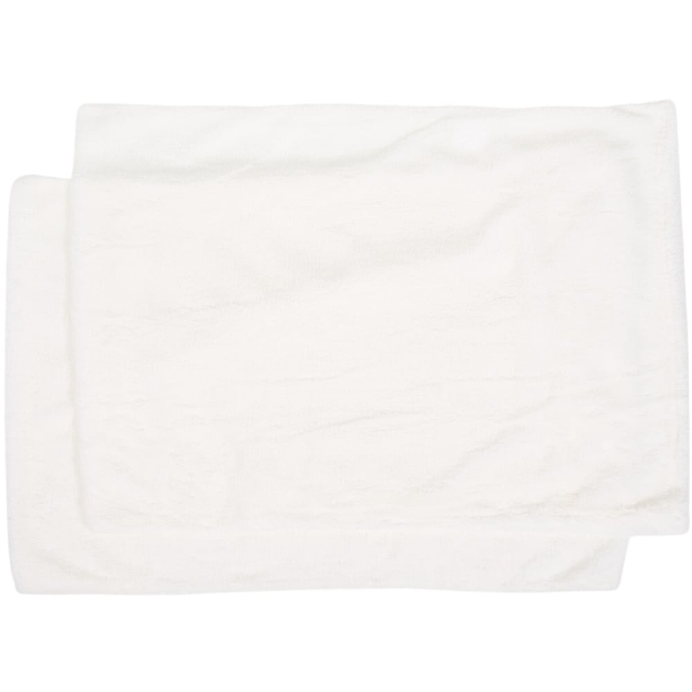 Pack of 2 Teddy Fleece PillowcasesWhite Image 2