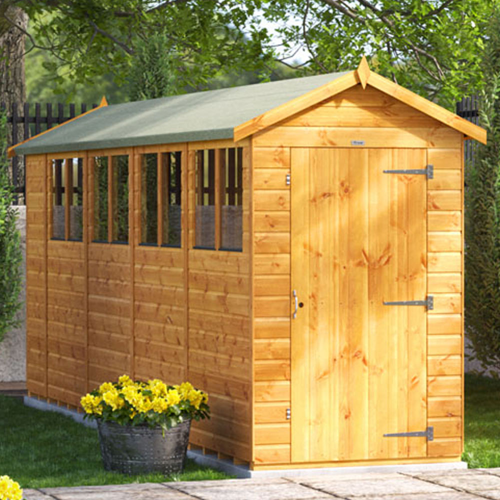 Power Sheds 18 x 4ft Apex Wooden Shed with Window Image 2