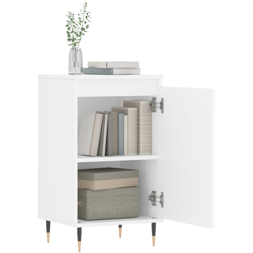 vidaXL Single Door White Sideboard Image 4