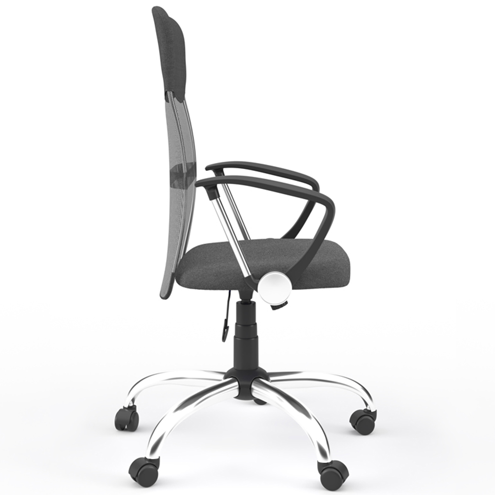 Alphason Orlando Grey Mesh and Faux Leather Chair Image 4