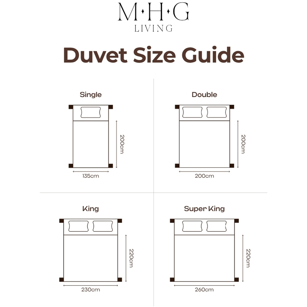 MHG Living King Size White Extra Warm Winter Cotton Duvet 15 Tog Image 9