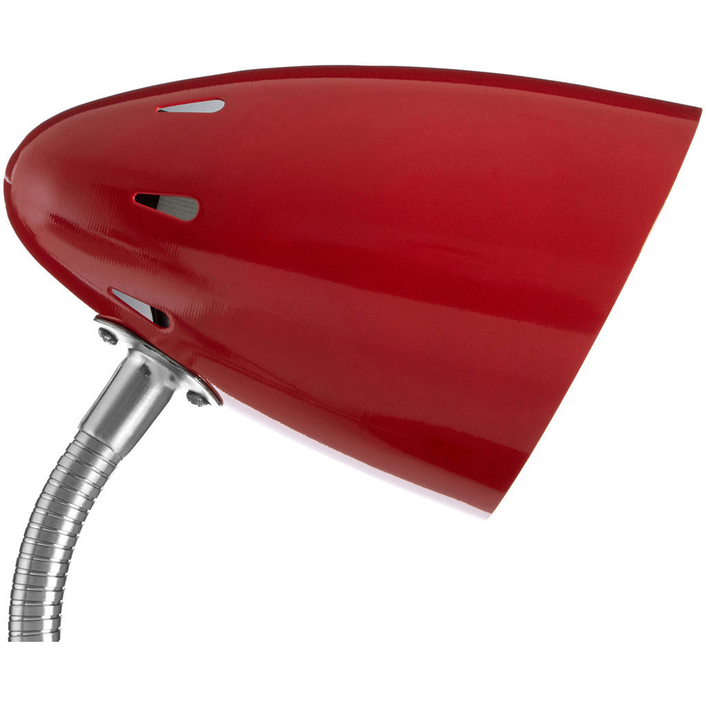 Premier Housewares Red Gloss Desk Lamp Image 3