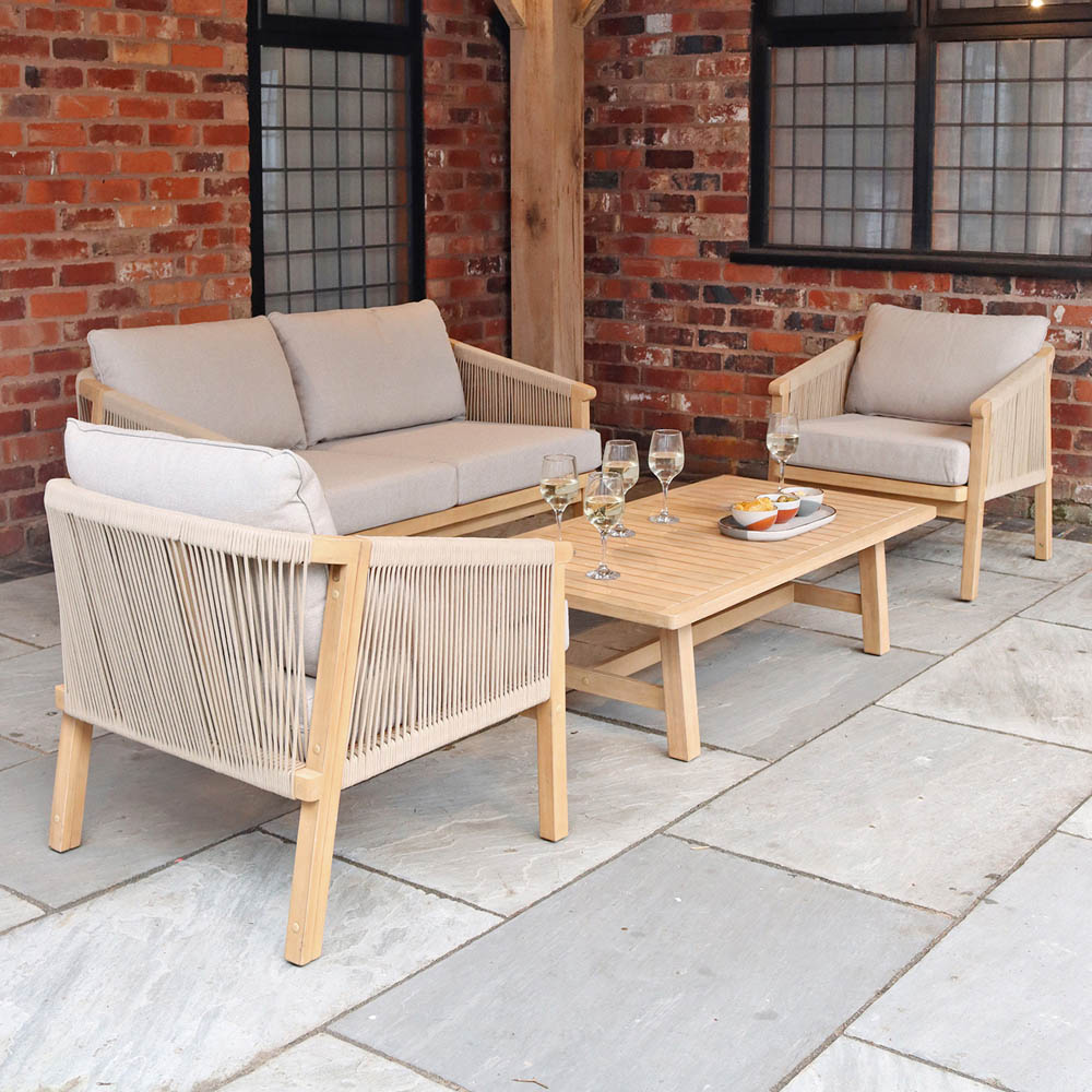 Royalcraft Roma 4 Seater Double Lounge Set with Coffee Table Image 8