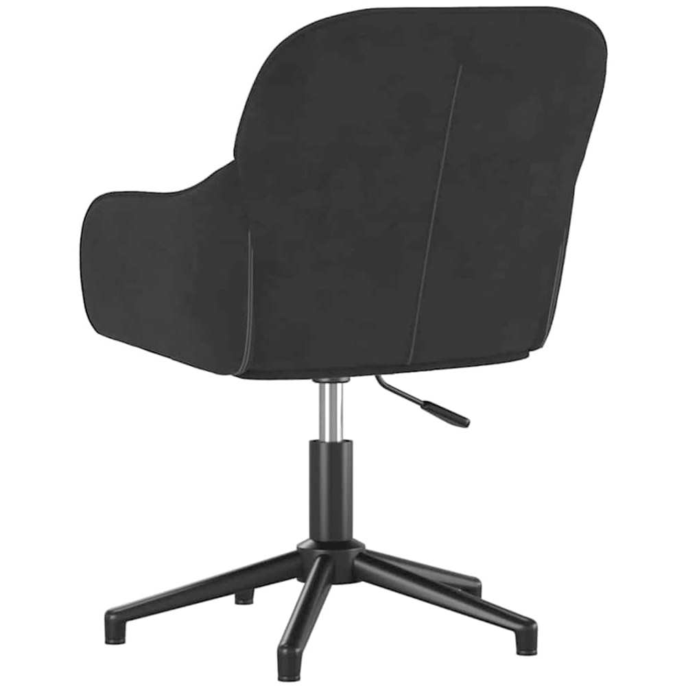 vidaXL Black Velvet Height-Adjustable Swivel Office Chair Image 5