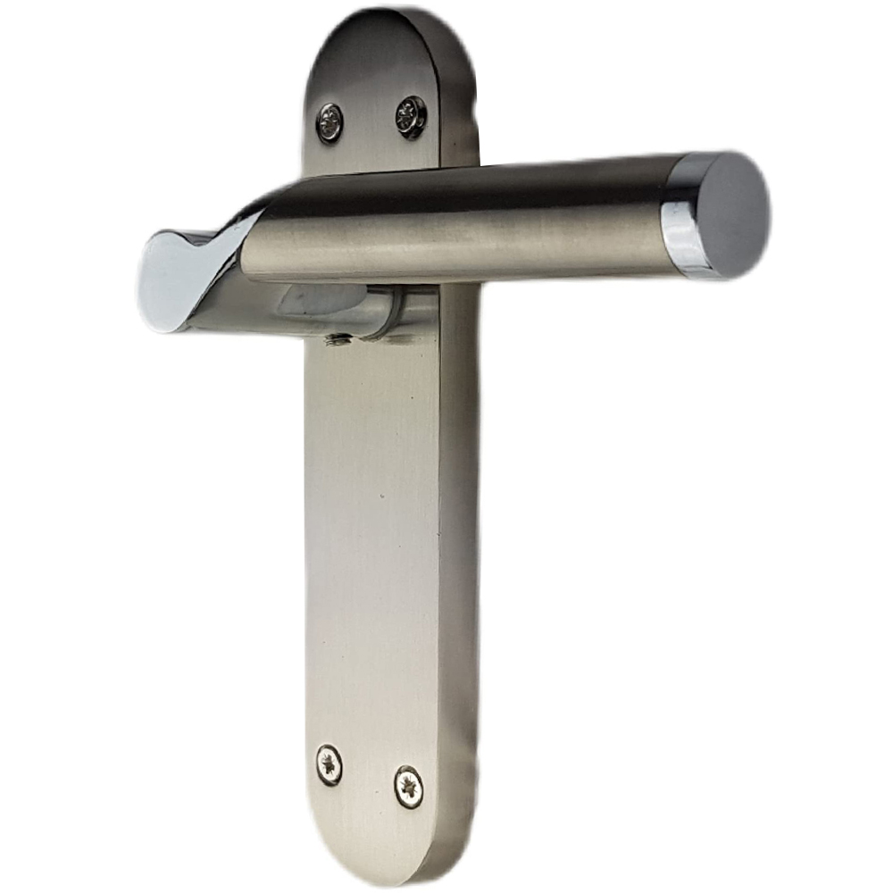 Golden Grace Satin Nickel Titan Door Handle Set 182 x 45mm Image 2