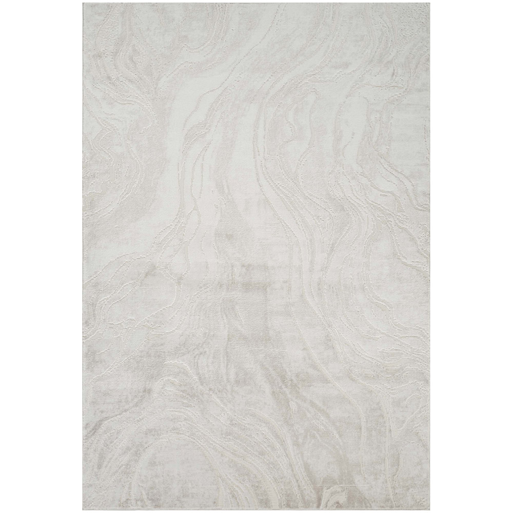 Desire Rugs Novu Stream Beige Modern Abstract Metallic Sheen Rug 120 x 170cm Image 1