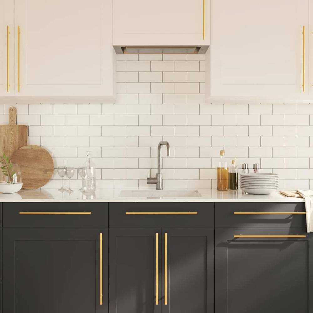 Wallplus Gold Stainless Steel T-Shaped Cabinet Handle 40cm 5 Pack Image 8